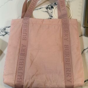 Burberry Blush Pink Logo Strap Tote